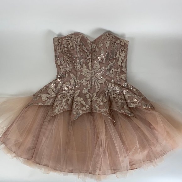 Alison Champagne Prom Dress - Picture 3 of 5